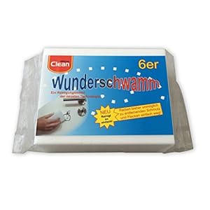 Set van 6 wondersponzen, vuilgum, schoonmaakspons, gumspons 12 x 5 x 2,5 cm