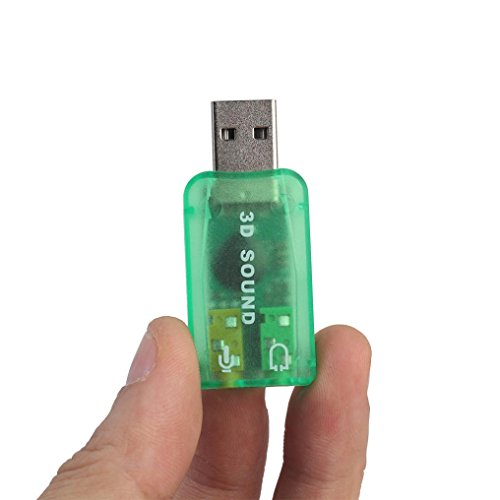 image for Chezaa Adapter,Audio Adapter 3D Sound Card 5.1 USB to Mic Headphone Ja
