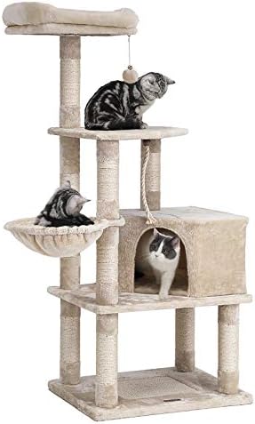 Songmics Arbre A Chat Avec Griffoirs 147 2 Cm Amazon Fr Animalerie