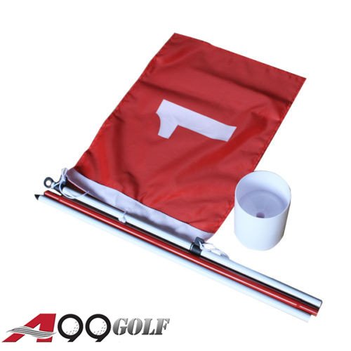 A99 Golf Practice Portable Flag & Cup Hole Pole Cup Flag Stick Putting Green Flagstick (Flag #1)