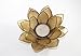 World Buyers Capiz Tea Light Holder, Three Rings of Translucent capiz Shell Petals-Flickering Light Decor Measures 5