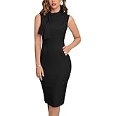 MUXXN Women's Audrey Hepburn Style Cute Little Black Dresses High Waist Bodycon Homecoming Dress