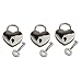 MagiDeal Lot of 3 Vintage Style Mini Padlock Key Lock Heart Shaped Silver Color