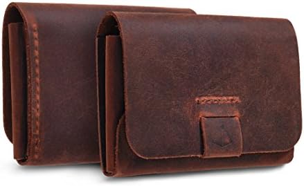 TXEsign Top Grain Genuine Leather Business Name Card Holder Case