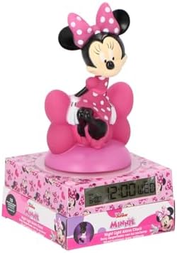 LÂMPADA 3D COM DESPERTADOR E ENCONTRO MINNIE (4x1)