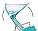 GCI OUTDOOR Sunshade Recliner Beach Chair | Collapsible Folding Canopy Shade Chair with Durable Armrests, Drink Holder & Portable Carry Bag, Perfect for Beach Trips & Picnics — Seafoam Green