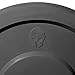 Titan Fitness Single 45 LB Black Economy Olympic Bumper Plate, Rubber with Steel Insert