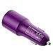 PASBUY 4.8A 31.5W QC 3.0 Dual USB Fast Car Charger for iPhone iPad, Samsung Galaxy, Note, HTC, Motorola, Nokia Etc (Purple.)