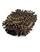 Microfiber Car Vehicle Cleaning Washing Chenille Mitten Glove Brown