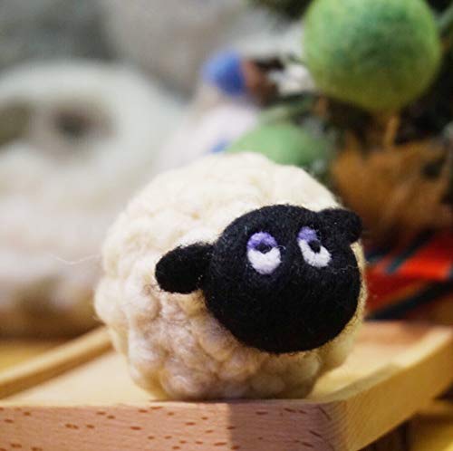 image for Wool Queen Lazy Sheep Needle Felting Kit, Pure Queensland 70S Fine Woo