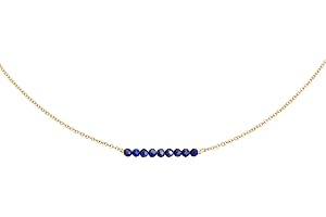 DeScount Dainty Birthstone Beaded Bar Necklace,18K Gold Plated Handmade Faceted Turquoise,Lapis,Amazonite,Tiger Eye,Emerald,Ruby,Blue Apatite,Opal Stone Necklaces for Women