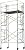 Stages Scaffolding Rolling Tower 5' X 7' X 14'2" High With 3 Decks And Guard Rail Cbm1290