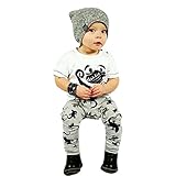 FEITONG 1Set Infant Toddler Baby Boy's Short Sleeve T-shirt Tops+ Pants (24 Months)