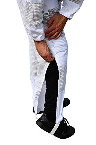 OZ ARMOUR Beekeeping Suit Ventilated ULTRA COOL Three Layer Mesh with Fencing Veil & Round Brim Hat