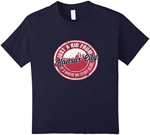 Kids JUST A KID FROM KANSAS CITY Tshirt 4 Navy
