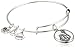 Alex and Ani Cleveland Indians Cap Logo Expandable Rafaelian Silver Bangle Bracelet