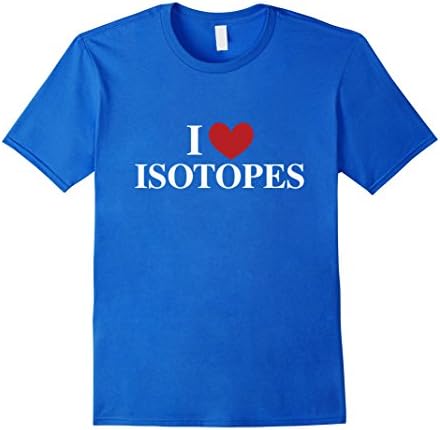 Mens I Love Isotopes Shirt Medium Royal Blue
