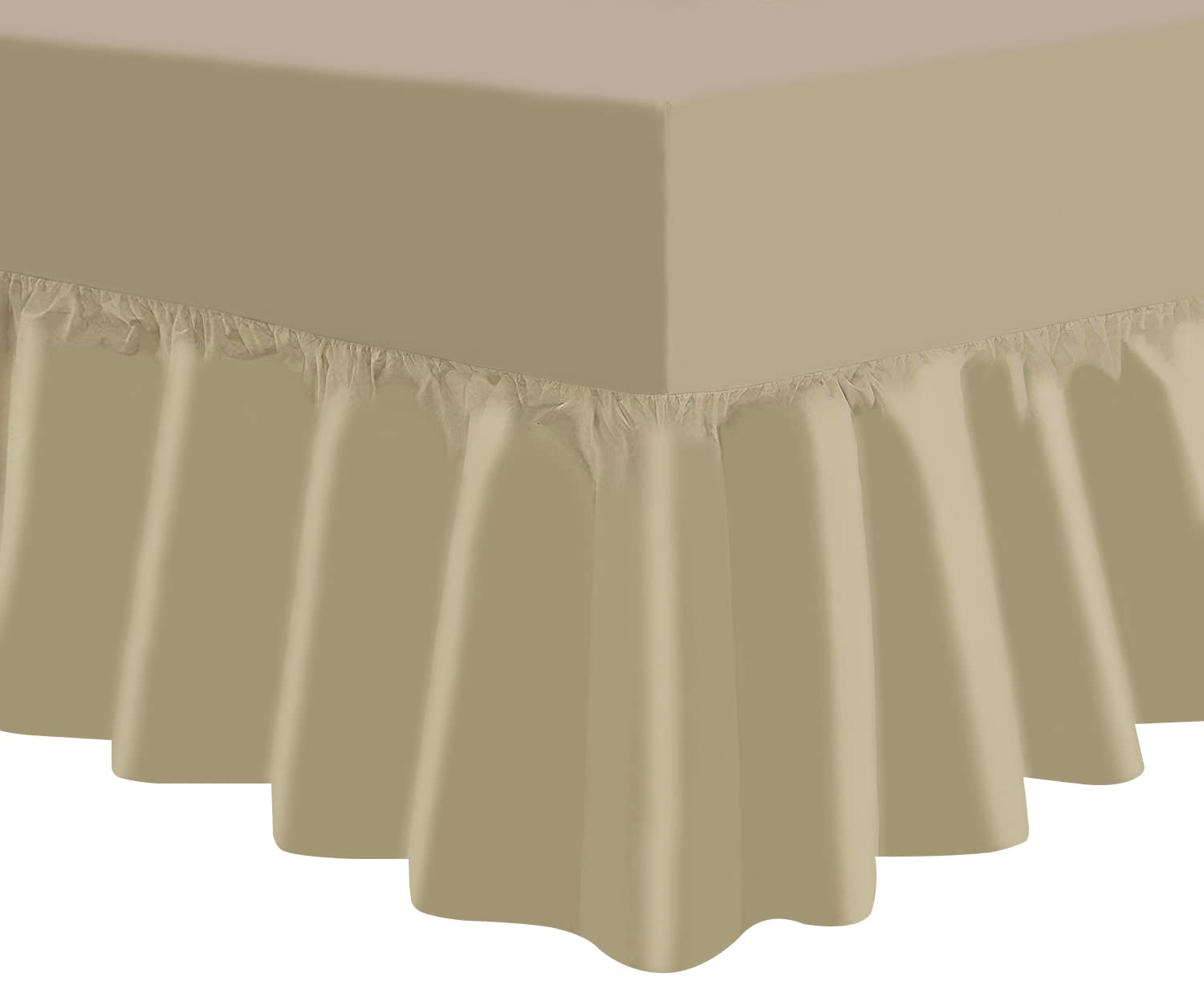 Arizone T180 Percale Standard Fitted Sheet in 14 Colours (Mocha, Single) — image 1