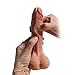 Double-layered Dildo Realistic Liquid Silicone Penis With Strong Suction Cup, 7 Inch