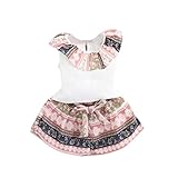 GBDRLL 2PCS Summer Toddler Kids Baby Girls Lovely Clothes Tops + Shorts Pants Set (Pink, 4T)
