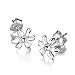 925 Sterling Silver Daisy Small Rose Flower Stud Earring for Womens Gift Wedding Party Prom Christmas Birthday Adult