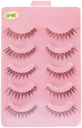 5 Pairs Handmade Natural Soft False Eyelashes Fake Eye Lash,