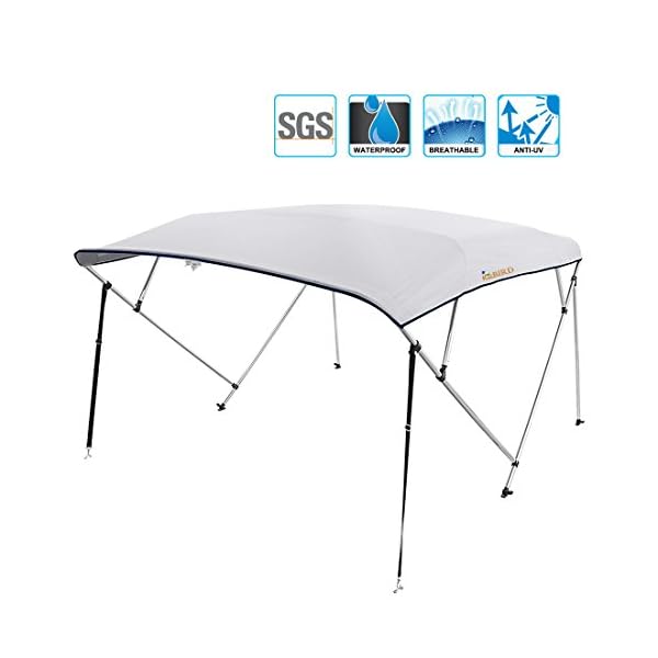 Kingbird 4 Bow Bimini Boat Top Cover Canopy 1 Inch Stainless Aluminum