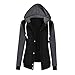 Jushye Women's Hoodies Jacket Coat, Ladies Autumn Hoody Fashion Long Sleeve Hoodie Sweatshirt Print Causal Tops Blouse (XL, Black)