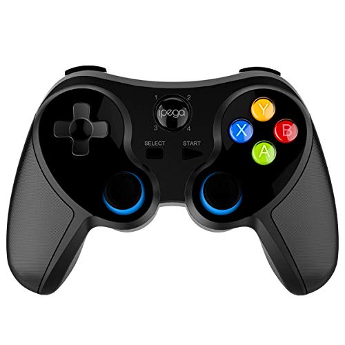 PG-9157 Wireless Bluetooth Game Controller for iPhone, iPad, Android Phone Tablet, Smart TV, TV Box Gamepad + Joystick + Phone Holder Gamepad Trigger PUBG Controller - Thumbnail 2