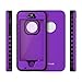 iPhone 5 5s se Waterproof Case, iThrough Underwater Dustproof Snowproof Shockproof Case with Touched Screen Heavy Duty Protective Carrying Cover Case with a 3.5mm AUX Cable for iPhone 5/5s/SE (Purple)