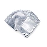 MMTX Mylar Bags 50pcs Resealable Ziplock Stand Up Bags Reusable Food Storage Aluminum Foil Pouch Bags for Coffee Beans Cookie Snack Dried Flowers Tea-5.51x7.48inch