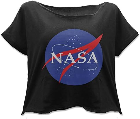 mamisari NASA meatball logo black crop top funny shirt tshirt tee