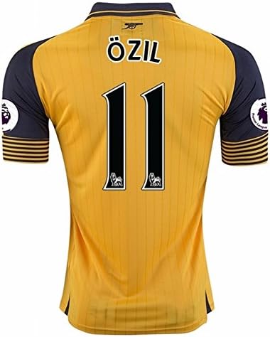 Arsenal 2016 17 11 OZIL Away Soccer Jersey Yellow