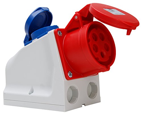 Kopp 100400005 CEE Kombiwandsteckdose, 5 und 3-polig & Nautic Steckdose für Feuchtraum, Aufputz, 1-fach Schutzkontakt… – Bild 3