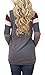 BLENCOT Women's Color Block Long Sleeve Tunic Sweatshirt Tops with Kangaroo Pocket