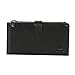 PEIUJIN RFID Blocking Men's Genuine Soft Cow Leather Long Purse Mens Wallet Money Clip (Black)