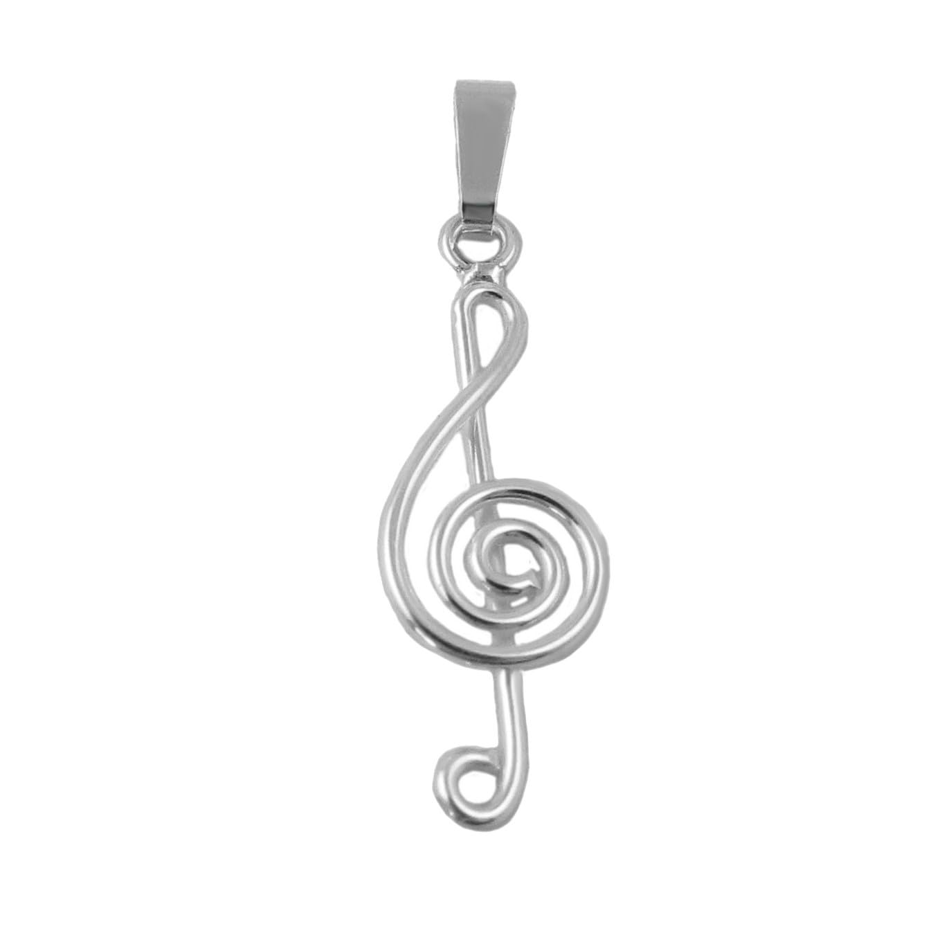 The Mexican Collection Musical Note 925 Sterling Silver Pendant in a Gift Box