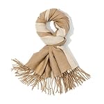 YENOREX Women's 2 tone large Soft Cashmere Feel Shawls Wraps Fall Winter Scarf gift YENOREX Women's 2 tone large Soft Cashmere Feel Shawls Wraps Fall Winter Scarf gift