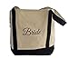 Bride Shower Gift - Bride Canvas Tote and Honeymoon Survival Kit (Bride and Groom Luggage Tags, Cup Holders and Do Not Disturb Door Hanger) Bundle of 4 Items