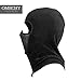 OMECHY Balaclava Windproof Ski Mask Outdoor Cold Weather Face Mask Motorcycle Neck Warmer Tactical Hood,Black Rubber One Size