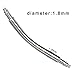 JJDD 2pcs per bag 1.8mm Stainless Steel Curved Spring Bar Pins Link for Watch Band 20mm Watchmaker Repair Component