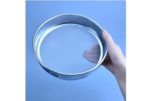JINGERL 1pc Standard Laboratory Test Sieve 304 SUS Filter Mesh Chroming Frame Sampling Inspection Pharmacopeia Sieve Dia 20cm