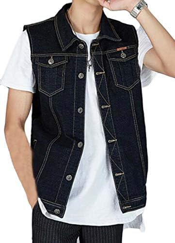 XXBlosom Mens Sleeveless Outwear Jean 