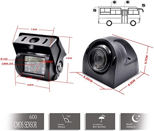 image for eRapta Backup Camera 2.0 with Split Screen Monitor for Bus/Truck/Trail
