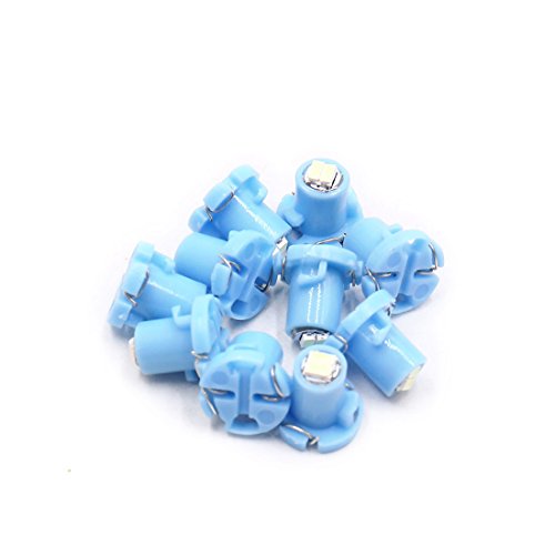 uxcell 10Pcs T4.2 3014 2-SMD Ice Blue LED Dashboard Gauge Light Bulb for Car Interior