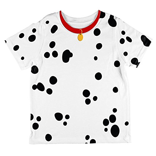 Dog Dalmatian Costume Red Collar All Over Toddler T Shirt