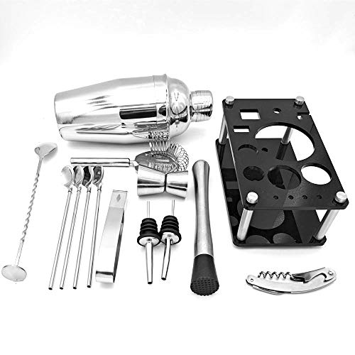 Keifen Cocktail Shaker 14 Stück Bar Cocktail Set Boston Shaker Drink Making Kit Edelstahl Mixer Making Geschenk – Bild 2