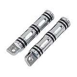 uxcell Chrome Billet Narrow Band Edge Cut CNC Male Mount Motorcycle Footpegs For Harley Davidson Street Glide Universal