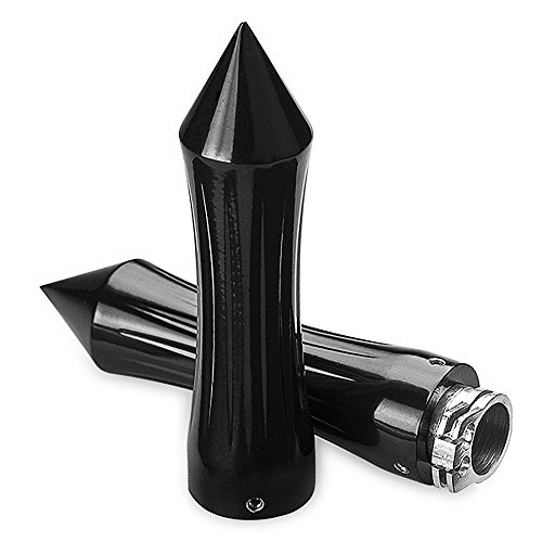 Spike Black Anodized Billet Aluminum Handlebar Grip w/ Throttle For 7/8
