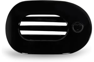 TELETIES - Small Flat Round Clip - Strong Grip, Bendable Teeth, Comfortable Curved Design - For Lying Down, Yoga, Driving & More - Ideal for Thin-Medium Hair - For All Hair Textures - Jet Black